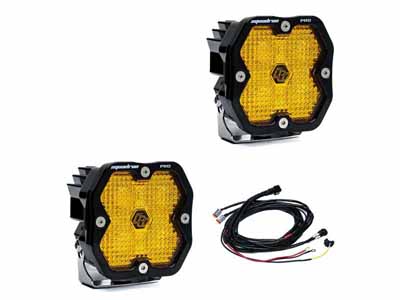 Baja Designs 49-7816-2 Squadron 2.0 Pro Black LED Auxiliary Light Pods Amber Work/Scene / Baja Designs 49-7816-2 Auxiliary Light