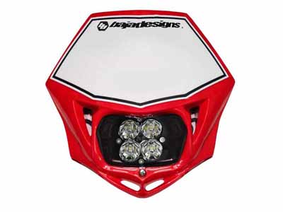 Baja Designs 4970014RAC Motorcycle Headlight A/C LED Race Light Red Squadron Pro / Baja Designs 4970014RAC Motorcycle Headlight