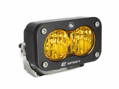 Baja Designs 540015 LED Work Light Baja Amber Lens Wide Cornering Pattern Each S2 Sport / Baja Designs 540015 Work Light