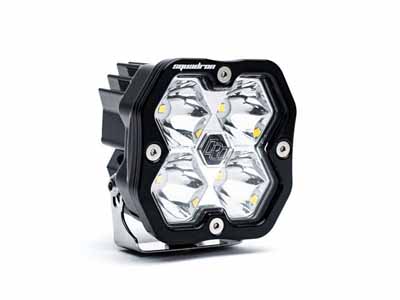 Baja Designs 55-0001-2 Squadron 2.0 Sport Black LED Auxiliary Light Pod Universal Clear Spot / Baja Designs 55-0001-2 Auxiliary Light