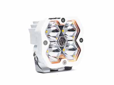 Baja Designs 55-0001-WT-2 Squadron 2.0 Sport White LED Auxiliary Light Pod Universal Clear Spot / Baja Designs 55-0001-WT-2 Auxiliary Light