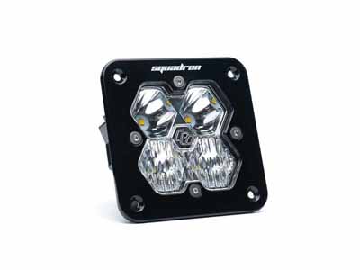 Baja Designs 55-1003-2 Squadron 2.0 Sport Black Flush Mount LED Aux Light Pod Clear Driving/Combo / Baja Designs 55-1003-2 Auxiliary Light