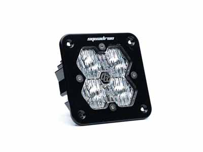 Baja Designs 55-1005-2 Squadron 2.0 Sport Black Flush Mount LED Aux Light Pod Clear Wide Cornering / Baja Designs 55-1005-2 Auxiliary Light