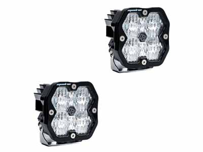 Baja Designs 55-7805-2NH Squadron 2.0 Sport Black LED Auxiliary Light Pod Pair Clear Wide Cornering / Baja Designs 55-7805-2NH Auxiliary Light