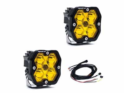 Baja Designs 55-7811-2 Squadron 2.0 Sport Black LED Auxiliary Light Pods Universal Baja Amber Spot / Baja Designs 55-7811-2 Auxiliary Light