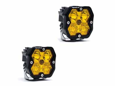 Baja Designs 55-7813-2NH Squadron 2.0 Sport Black LED Auxiliary Light Pods Baja Amber Driving/Combo / Baja Designs 55-7813-2NH Auxiliary Light