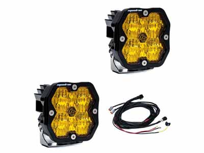 Baja Designs 55-7815-2 Squadron 2.0 Sport Black LED Auxiliary Light Pod Pair / Baja Designs 55-7815-2 Auxiliary Light