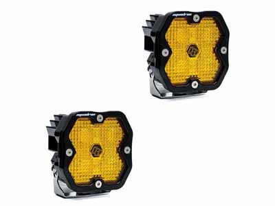 Baja Designs 55-7816-2 Squadron 2.0 Sport Black LED Auxiliary Light Pods Amber Work/Scene / Baja Designs 55-7816-2 Auxiliary Light