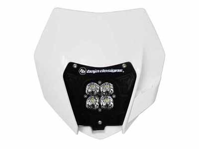 Baja Designs 557091AC KTM Headlight Kit AC 14-16 w/Headlight Shell White Squadron Sport / Baja Designs 557091AC Headlight Kit