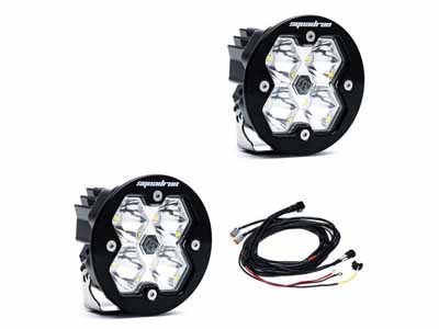 Baja Designs 58-7801-2 Squadron-R 2.0 Sport Black LED Auxiliary Light Pod Pair Universal Clear Spot / Baja Designs 58-7801-2 Auxiliary Light