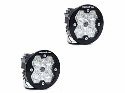 Baja Designs 58-7805-2NH Squadron-R 2.0 Sport Black LED Auxiliary Light Pods Clear Wide Cornering / Baja Designs 58-7805-2NH Auxiliary Light