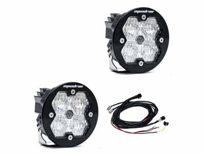 Baja Designs 58-7805-2 Squadron-R 2.0 Sport Black LED Auxiliary Light Pods Clear Wide Cornering / Baja Designs 58-7805-2 Auxiliary Light