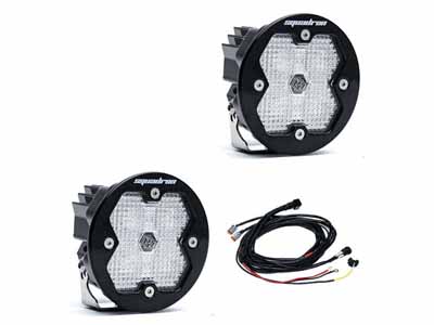 Baja Designs 58-7806-2 Squadron-R 2.0 Sport Black LED Auxiliary Light Pods Clear Work/Scene / Baja Designs 58-7806-2 Auxiliary Light