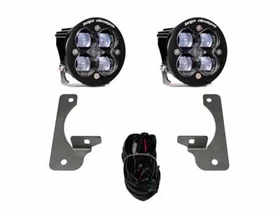 Baja Designs 587524 Squadron R SAE Fog Pocket Light Kit 07-18 Wrangler JK w/ Premium OE Bumper Clear / Baja Designs 587524 Fog Light
