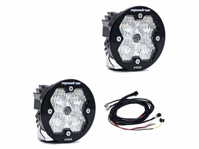 Baja Designs 59-7805-2 Squadron-R 2.0 Pro Black LED Auxiliary Light Pods Clear Wide Cornering / Baja Designs 59-7805-2 Auxiliary Light
