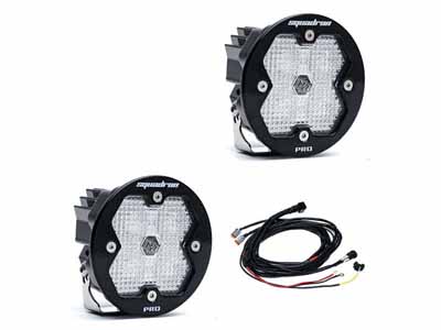 Baja Designs 59-7806-2 Squadron-R 2.0 Pro Black LED Auxiliary Light Pods Universal Clear Work/Scene / Baja Designs 59-7806-2 Auxiliary Light