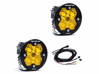 Baja Designs 59-7813-2 Squadron-R 2.0 Pro Black LED Auxiliary Light Pods Amber Driving/Combo / Baja Designs 59-7813-2 Auxiliary Light