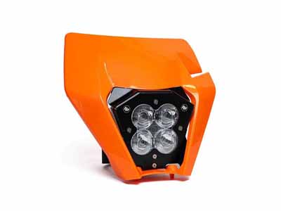 Baja Designs 82-0015-AC XL40 KTM LED Headlight Kit w/Shell (17-19) A/C / Baja Designs 82-0015-AC Headlight Kit