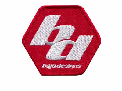 Baja Designs 980031 Patch 3x3 Inch Red/White / Baja Designs 980031 Decal