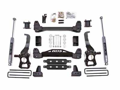 BDS Suspension BDS1523FS 4" Lift Kit 2015-2020 F150 2WD 4" Block Kit Fox 2.0 Performance Shocks / BDS Suspension BDS1523FS Lift Kit