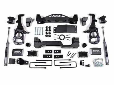 BDS Suspension BDS1583FS 4" Lift Kit 2021-2025 F150 4WD 3" Block Fox 2.0 Performance Shocks / BDS Suspension BDS1583FS Lift Kit