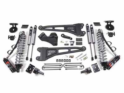 BDS Suspension BDS1596FPE 4" Lift Kit w/Radius Arm FOX 2.5 Coil-Over 2011-2016 F250/F350 4WD Diesel / BDS Suspension BDS1596FPE Lift Kit