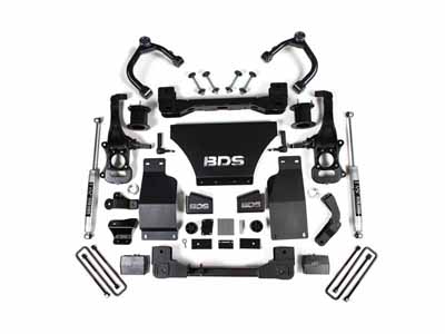 BDS Suspension BDS1800H 4" Lift Kit 2019-2024 Silverado/Sierra 1500 4WD Gas Strut Spacer NX2 Nitro / BDS Suspension BDS1800H Lift Kit