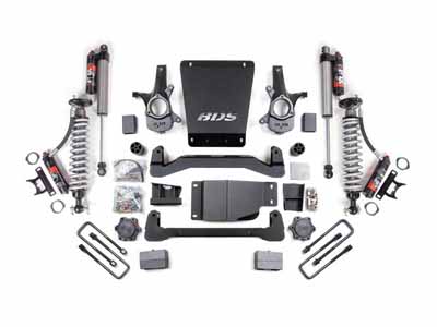 BDS Suspension BDS184PES 4" Lift Kit FOX 2.5 5" Coil-Over 2007-2013 Silverado/Sierra 1500 4WD / BDS Suspension BDS184PES Lift Kit