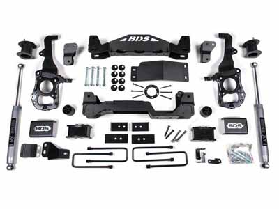 BDS Suspension BDS1900H 6" Lift Kit 2021-2024 Ford F150 4WD 4" Block NX2 Nitro Shocks / BDS Suspension BDS1900H Lift Kit