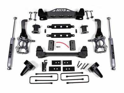 BDS Suspension BDS577FS 6" Lift Kit 2009-2013 Ford F150 2WD Fox 2.0 Performance Shocks / BDS Suspension BDS577FS Lift Kit