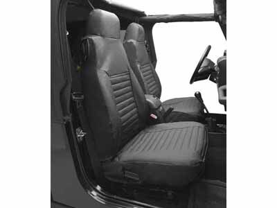Bestop 29228-35 Seat Covers For 2003-2006 Wrangler TJ Front Premium Vinyl Fabric Black Diamond / Bestop 29228-35 Seat Cover
