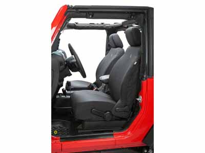 Bestop 29280-35 Seat Covers For 2007-2012 Wrangler JK 4-Dr Front Premium Vinyl Fabric Black Diamond / Bestop 29280-35 Seat Cover