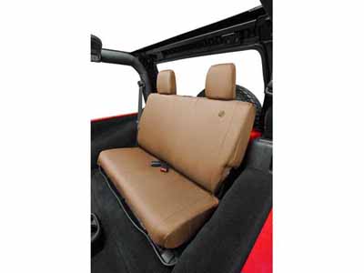 Bestop 29281-04 Wrangler Seat Covers For 2008-2012 Wrangler JK 4-Dr Rear Premium Vinyl Fabric Tan / Bestop 29281-04 Seat Cover