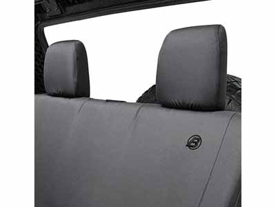 Bestop 29281-35 Seat Covers For 2008-2012 Wrangler JK 4-Dr Rear Premium Vinyl Fabric Black Diamond / Bestop 29281-35 Seat Cover