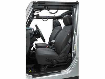 Bestop 29283-35 Seat Covers For 2013-2018 Wrangler JK 4-Dr Front Premium Vinyl Fabric Black Diamond / Bestop 29283-35 Seat Cover