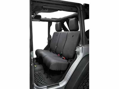 Bestop 29284-35 Seat Covers For 2007, 2013-2018 Wrangler JK 4-Dr Rear Premium Vinyl Fabric Black / Bestop 29284-35 Seat Cover