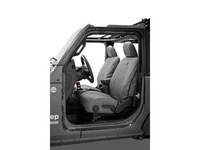 Bestop 29290-09 Seat Covers For 2020-2023 Gladiator 4-Dr Front Premium Vinyl Fabric Charcoal / Bestop 29290-09 Seat Cover