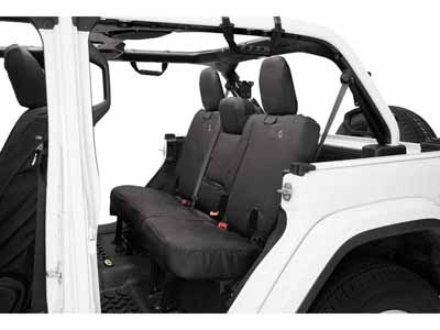 Bestop 29291-35 Seat Covers For 2018-2023 Wrangler JL 4-Dr Rear W/ Fold Down Arm Rest Black / Bestop 29291-35 Seat Cover