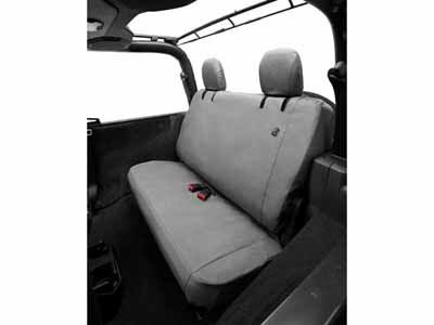 Bestop 29292-09 Seat Covers For 2018-2023 Wrangler JL 2-Dr Rear Premium Vinyl Fabric Charcoal / Bestop 29292-09 Seat Cover