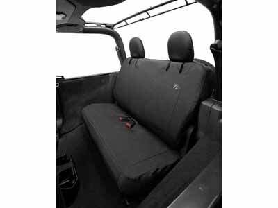 Bestop 29292-35 Seat Covers For 2018-2023 Wrangler JL 2-Dr Rear Premium Vinyl Fabric Black Diamond / Bestop 29292-35 Seat Cover