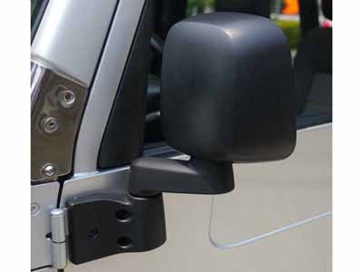 Bestop 51261-01 Mirror Replacement Set For 1987-1995 Wrangler YJ Slotted Arm Design ABS Composite / Bestop 51261-01 Mirror
