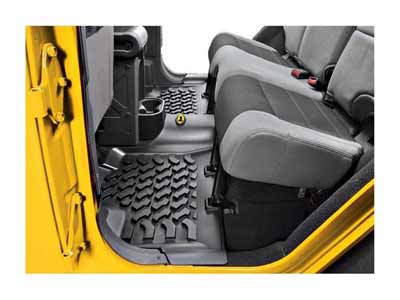 Bestop 51504-01 Jeep Wrangler Floor Mats Rear For Jeep 2007-2018 Wrangler JK Black Each / Bestop 51504-01 Floor Mats/Liner