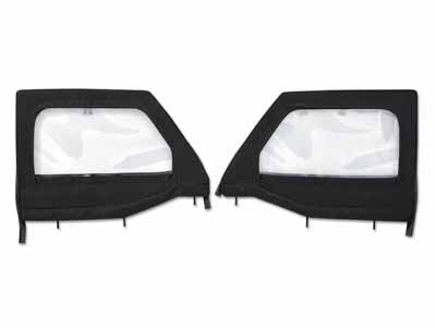 Bestop 51742-17 Element Upper Doors Jeep '20-26 Gladiator '18-26 Wrangler JL Front Black Twill / Bestop 51742-17 Half Door