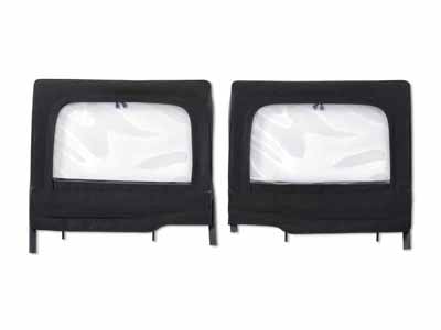 Bestop 51743-17 Element Upper Doors Jeep '20-26 Gladiator '18-26 Wrangler JL 4-Door Rear Black Twill / Bestop 51743-17 Half Door