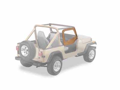 Bestop 51780-37 Rounded Upper Half-Doors Rear Corner 1988-1995 Wrangler W/Supertop 54599, 51599 / Bestop 51780-37 Half Door