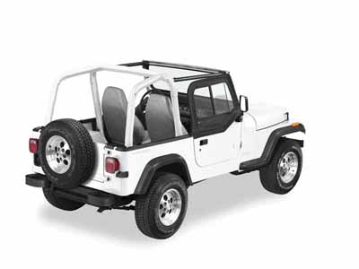 Bestop 51786-15 Rounded Upper-Dr Sliders Rear Corner 1988-1995 Wrangler YJ Black Denim / Bestop 51786-15 Half Door