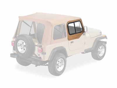 Bestop 51786-37 Rounded Upper-Dr Sliders Rear Corner 1988-1995 Wrangler W/Supertop/Sunrider/Halftop / Bestop 51786-37 Half Door