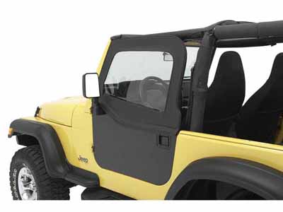 Bestop 51795-15 HighRock 4x4 Element Upper Fabric Half-Doors For 1980-1986 CJ7 Front Black Pair / Bestop 51795-15 Half Door