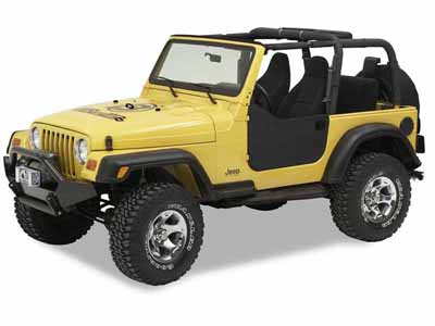 Bestop 53039-35 Lower Fabric Half Doors For Jeep 1997-2006 Wrangler TJ Black Diamond / Bestop 53039-35 Half Door