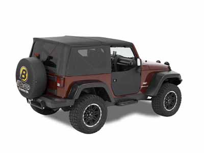 Bestop 53040-35 Lower Fabric Half Doors For Jeep 2007-2018 Wrangler JK Black Diamond / Bestop 53040-35 Half Door